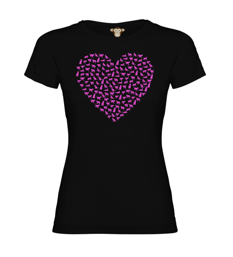 Dámské tričko - Mačky srdce