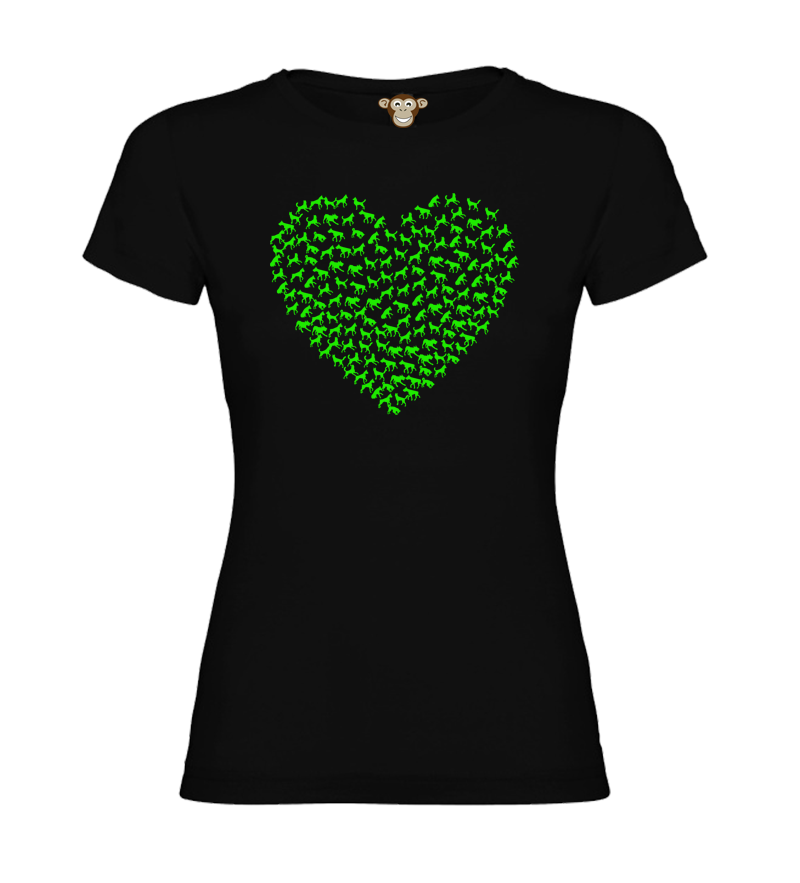 Dámske tričko - Psi srdce