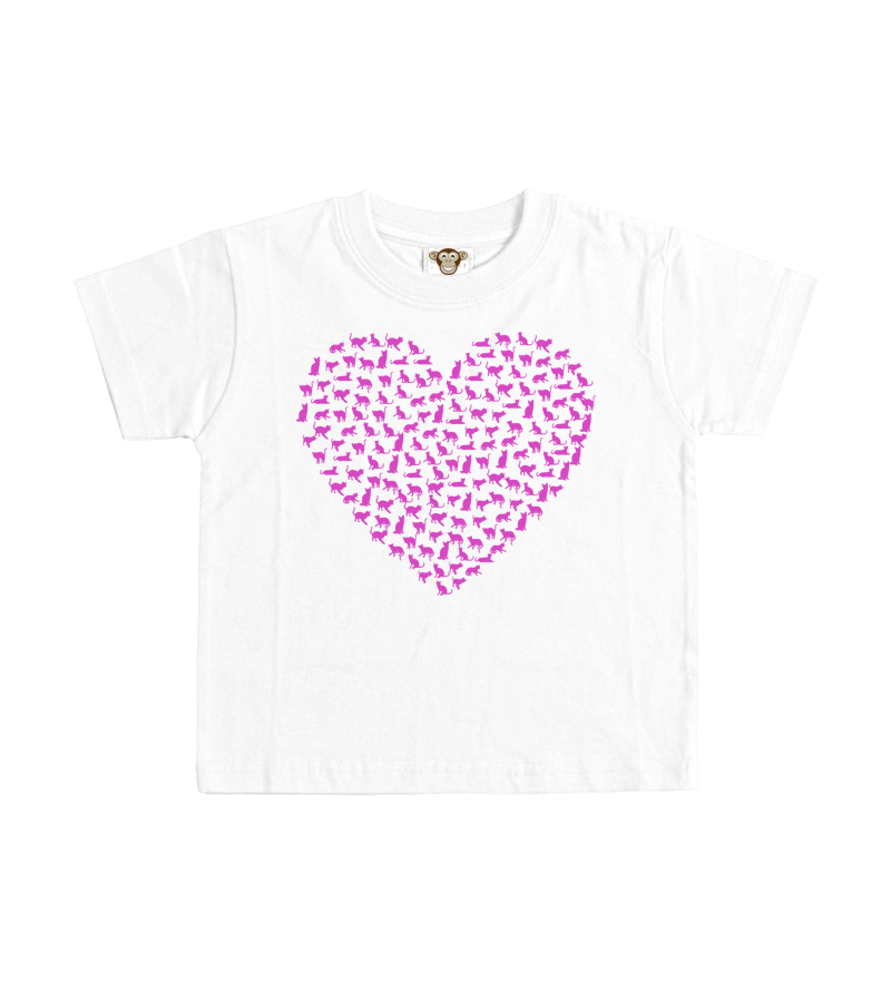 Dětské tričko - Kočky srdce